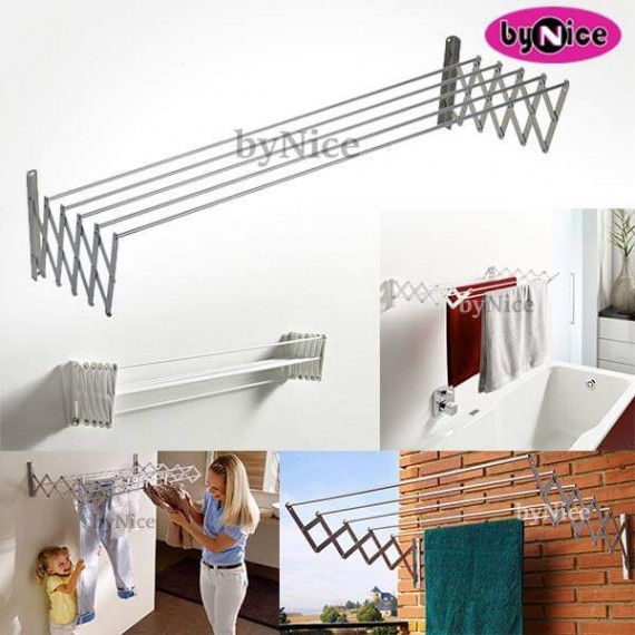 Extendable Aluminium Wall Mount Drying Rack DA 80cm