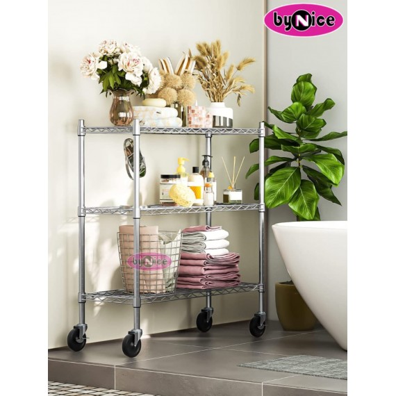 Trolley Storage Cart with wheels ZD - 3 Tier 800x500x400mm 