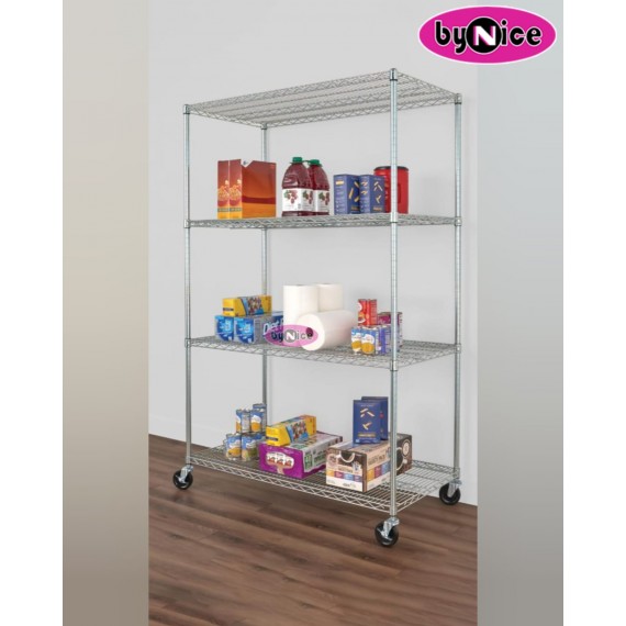 Trolley Storage Cart with wheels ZD - 4 Tier 1200x500x400mm